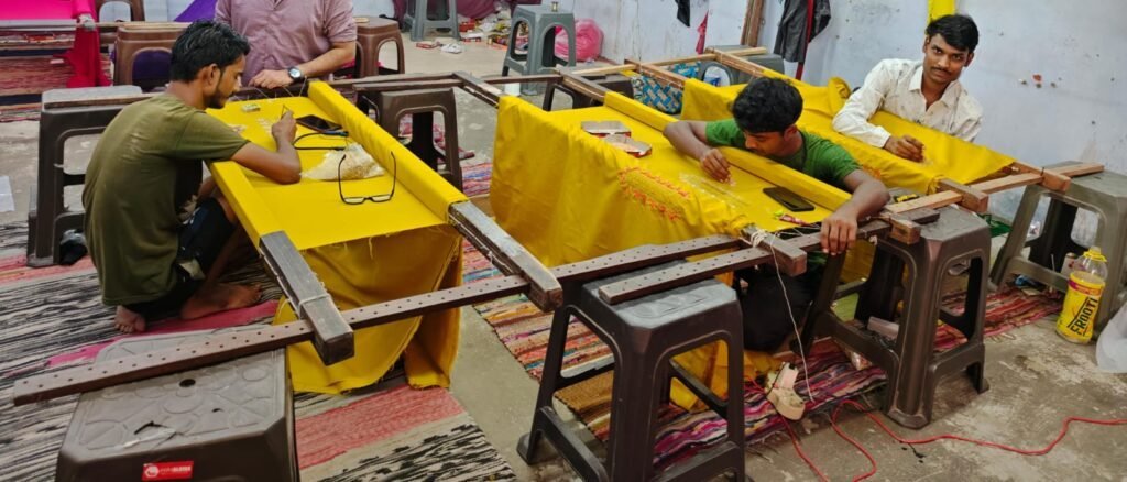 Kanya Creation manufacturing plant – Khatli embroidery workshop at Sumel Business Park 2 Ahmedabad